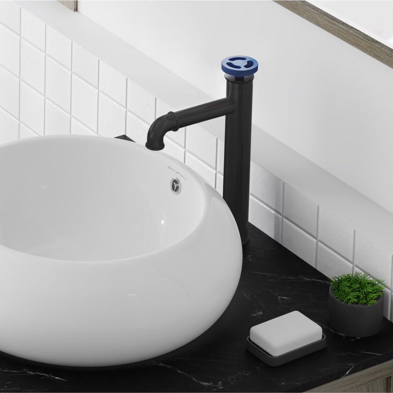 Robinet pour salle de bain à un trou Avallon, Bleu