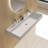 47'' Wall Mounted Bathroom Sink Solid Surface Sink with Double Faucet Holes