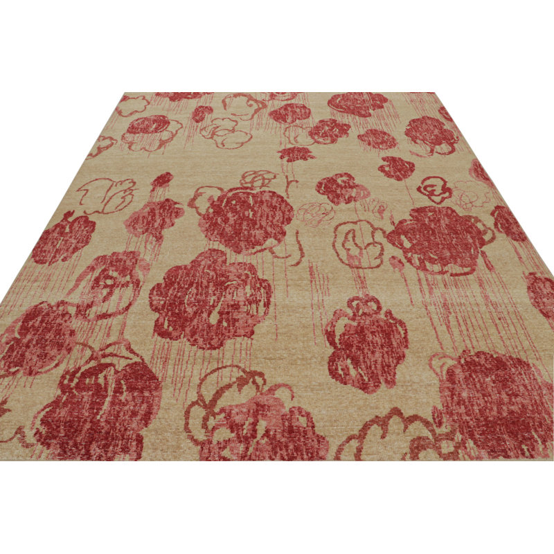 Distressed Homage Handmade Kilim Wool Animal Print Area Rug, Rectangle 10' x 14'