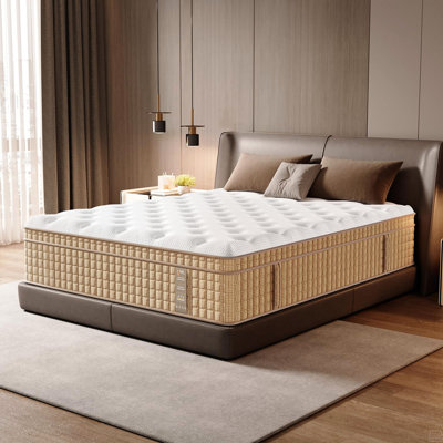 12 Inch Full Hybrid Mattress With Independently Encased Springs & Gel Memory Foam, Medium-Firm, Fiberglass-Free, Certipur-US Certified, Mattress In A Box