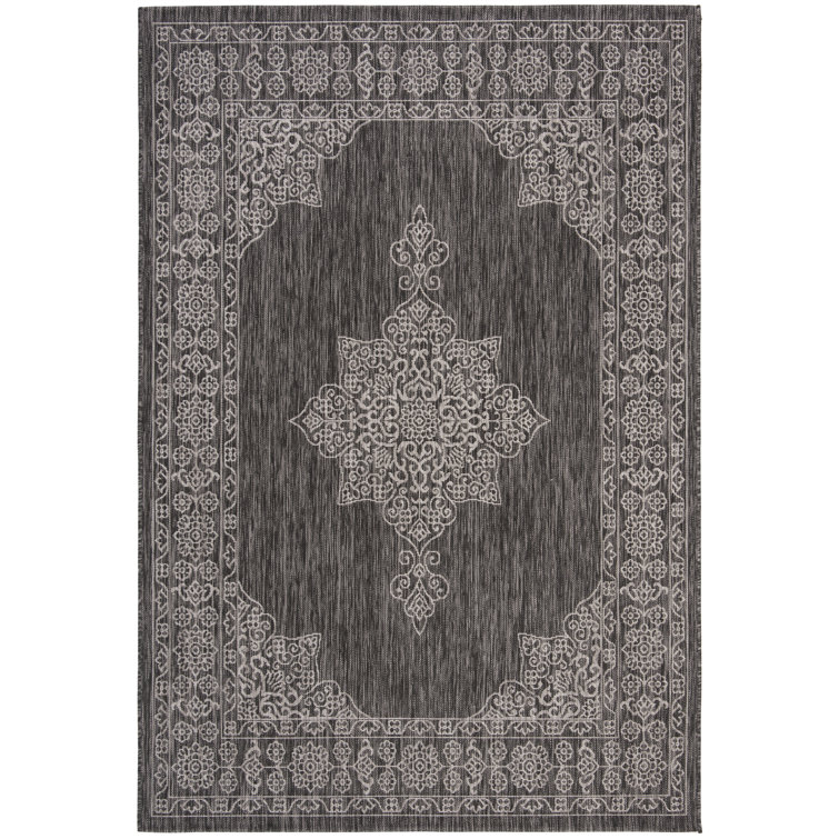Arneshia Floral Brown/Tan Indoor/Outdoor Area Rug