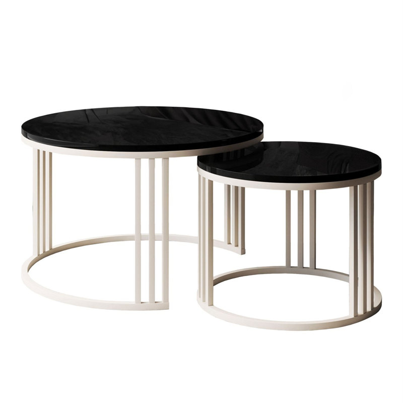 Frame Coffee Table, Black Gloss, Wood