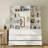 78.5"H 9-Drawer Display Bookcase with Built-in Mirror