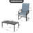 Outdoor 7-piece Padded PVC-coated polyester Metal Dining Set With 1.6'' Umbrella Hole