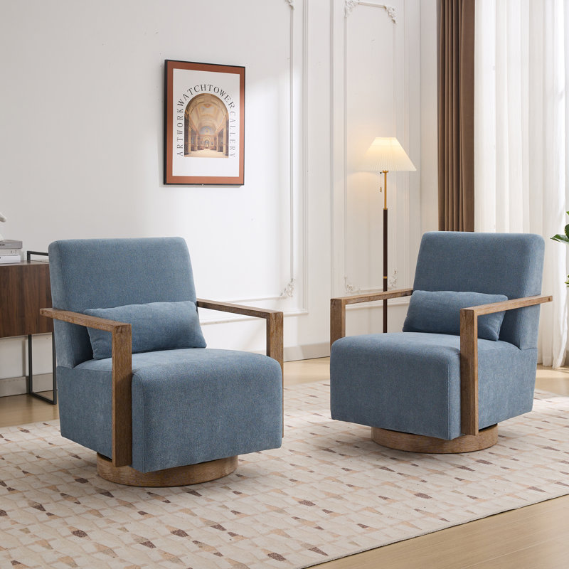 Mulbury Swivel Armchair, Blue