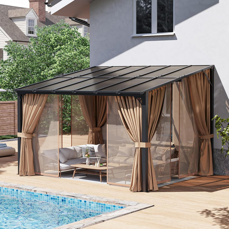 Abri de jardin 10 pi x 12 pi avec moustiquaire et rideaux