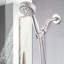 Pomme de douche à main haute réglable à 5 modes avec boyau, forme ronde, fixation murale, eau amovible, support pivotant en cuivre fin, douchette de 3,5 po de diamètre, standard G1 / 2, installation facile, qualité