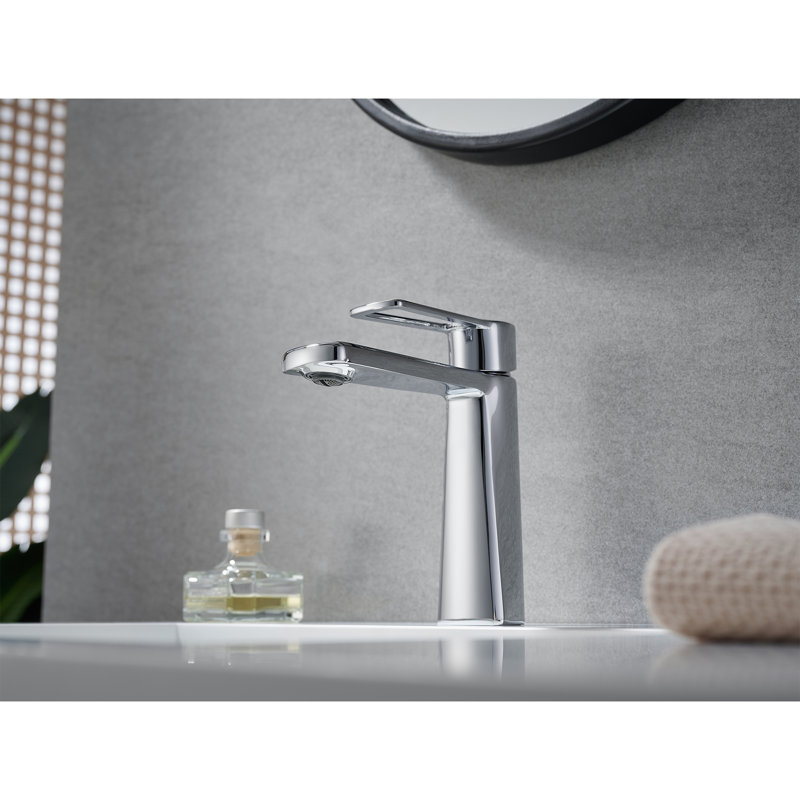 Paula Single Hole Single-Handle Bathroom Faucet, Polished Chrome