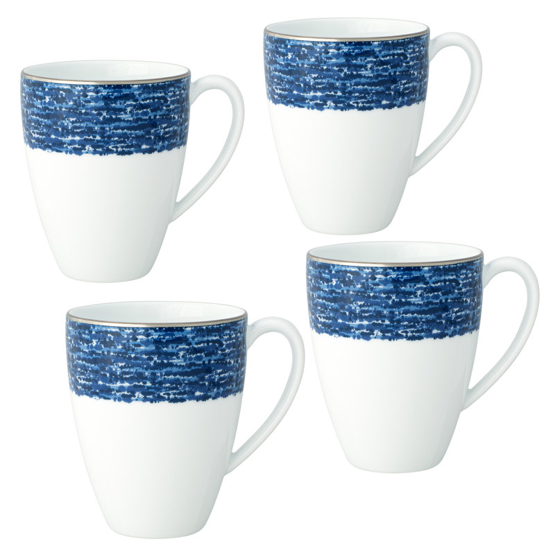 Noritake Rill Mugs, 16 oz., Blue