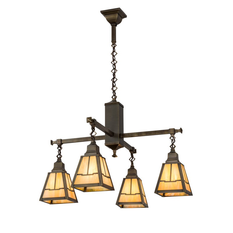 Valley View Mission 4 - Light Antique Brass Unique/Statement Pendant
