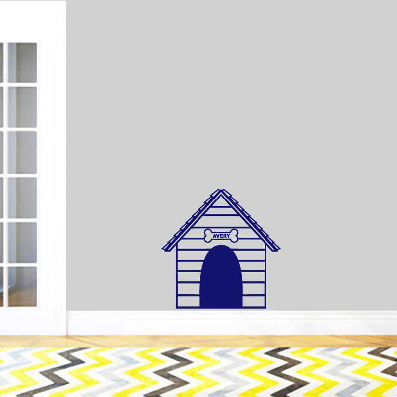 Adhésif décoratif maison de chien, Bleu marine, Oui