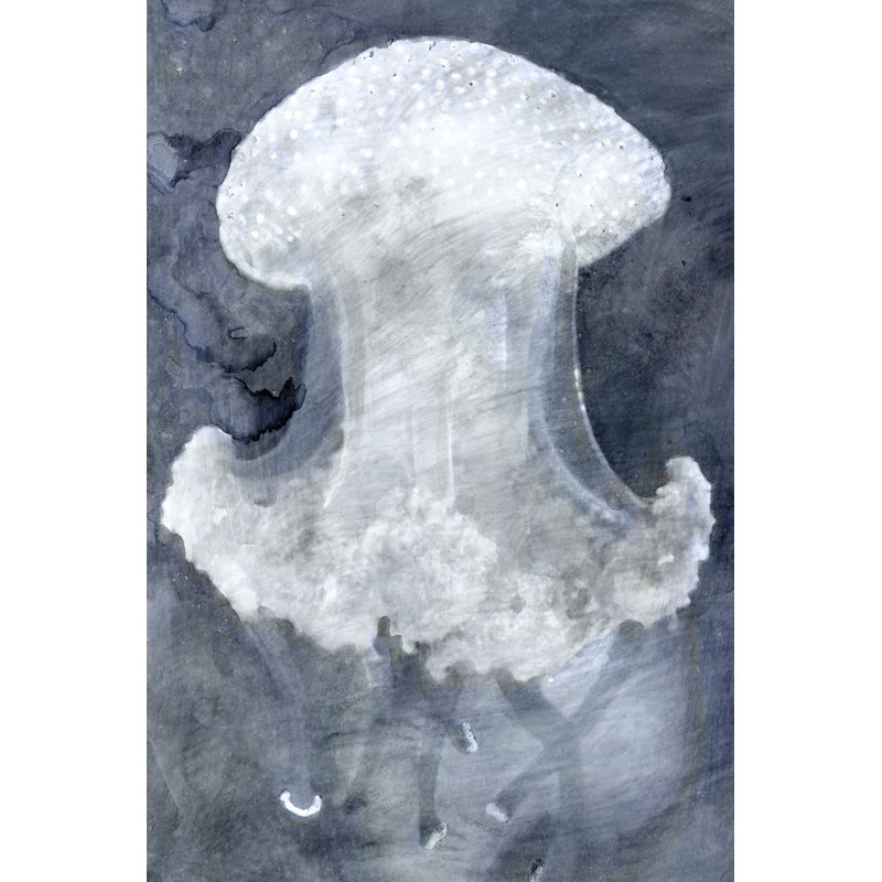Indigo Jellyfish II - Wrapped Canvas Painting, 122cm H x 81cm W