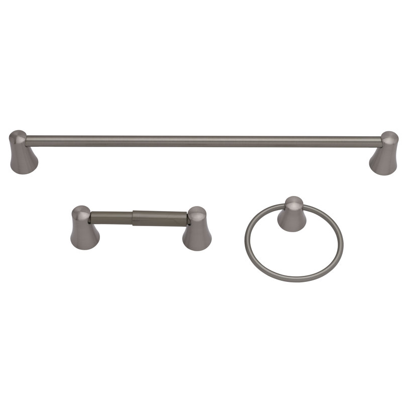 3 - Piece Bathroom Hardware Set, Polished