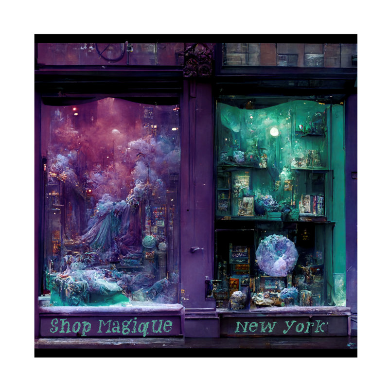 Art sur toile Sasha Shop Magique, 14'' H x 14'' W