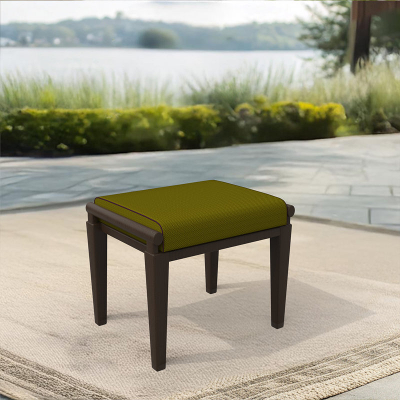 Sunbrella® Indoor/Outdoor Patio Ottoman Cushion, Green/Purple