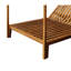 Lit de jour charmant, éléments d'eau, siège confortable, lit de jour à structure en bois avec attrait extérieur, caractéristiques imperméables, chaises longues,