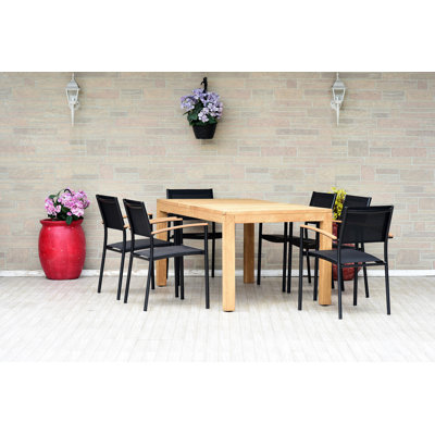 Anautica 6 - Person Patio Dining Set with Rectangular Table