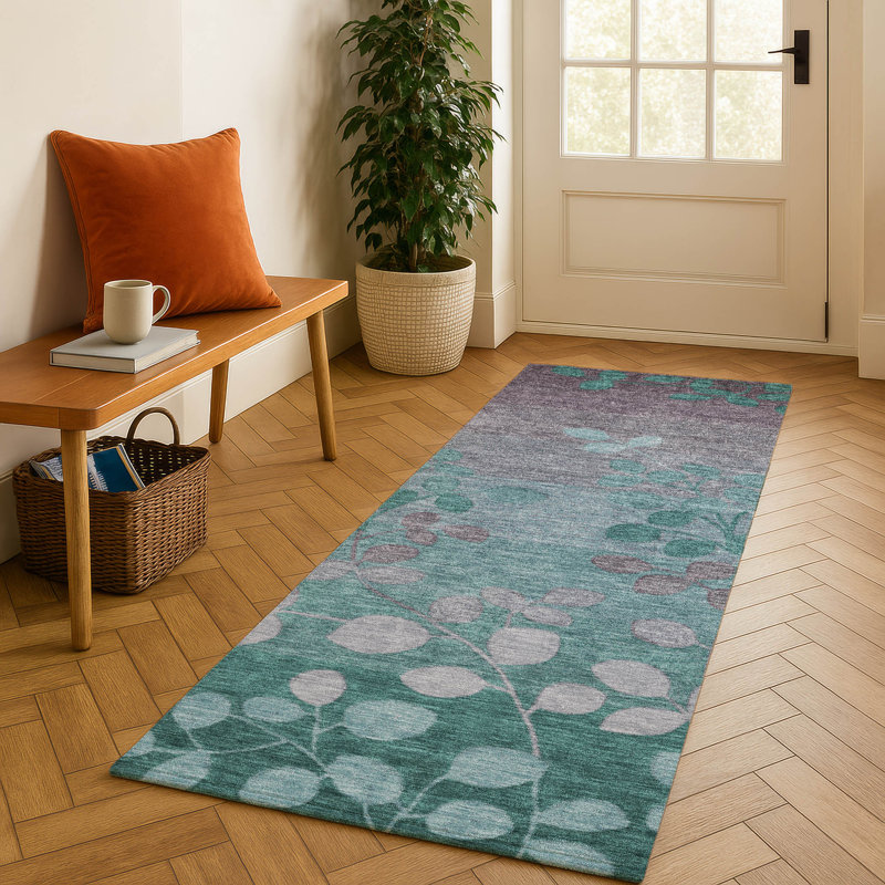 Premium Machine Washable Mayfield AMF1900 Floral Rug, Runner 2'3" x 7'6"
