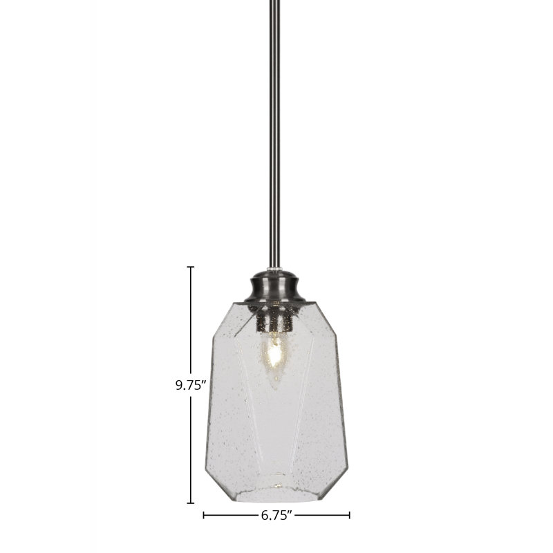Luminaire suspendu Rocklin, Coloré / noir, Nickel brossé