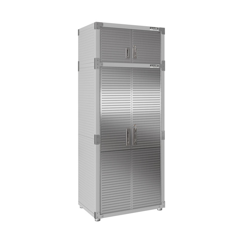 Seville Classics UltraHD Stainless Steel Storage System, 90.5" H x 36" W x 24" D, Granite