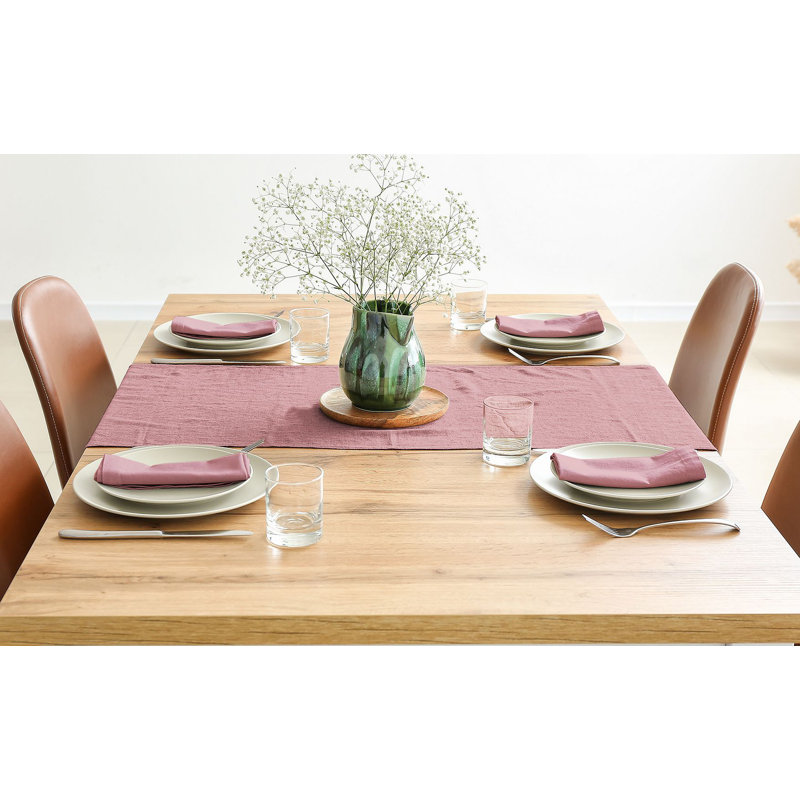 Dinner Square Napkin Set, 20" W x 20" L, Rose Pink