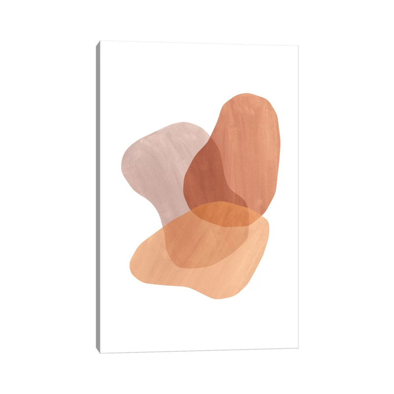 Earth Tone Organic Shapes - Painting on Canvas, 101.6cm H x 66.04cm W x 3.81cm D, Wrapped Canvas