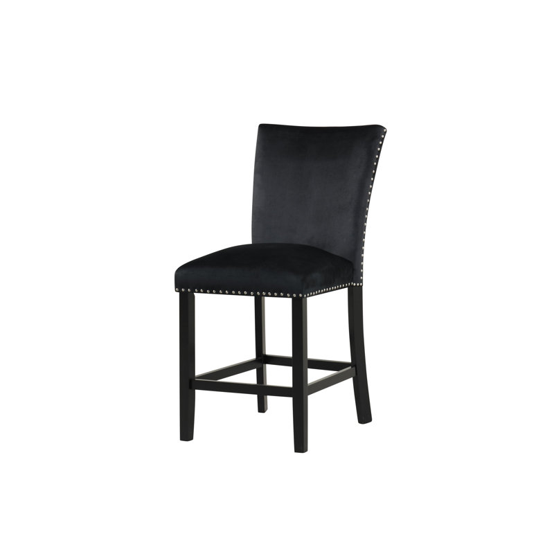 Cristel 6 - Person Faux Marble Top Double Pedestal Dining Set, Black, Black