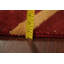 Tapis en laine dorée/bourgogne oriental à la main treillis noué la Senac-606175270