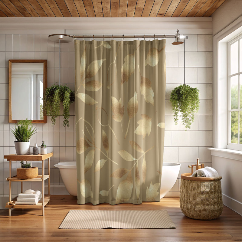 Rideau de douche 1 pièce Golden Harvest, H 74 po x l 71 po
