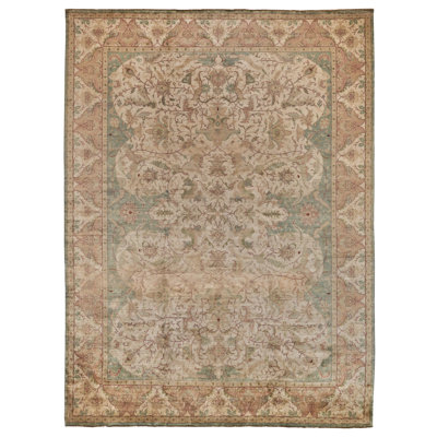 Polonaise One-of-a-Kind 15' X 20' 2000s Wool Area Rug Beige/Green/Red