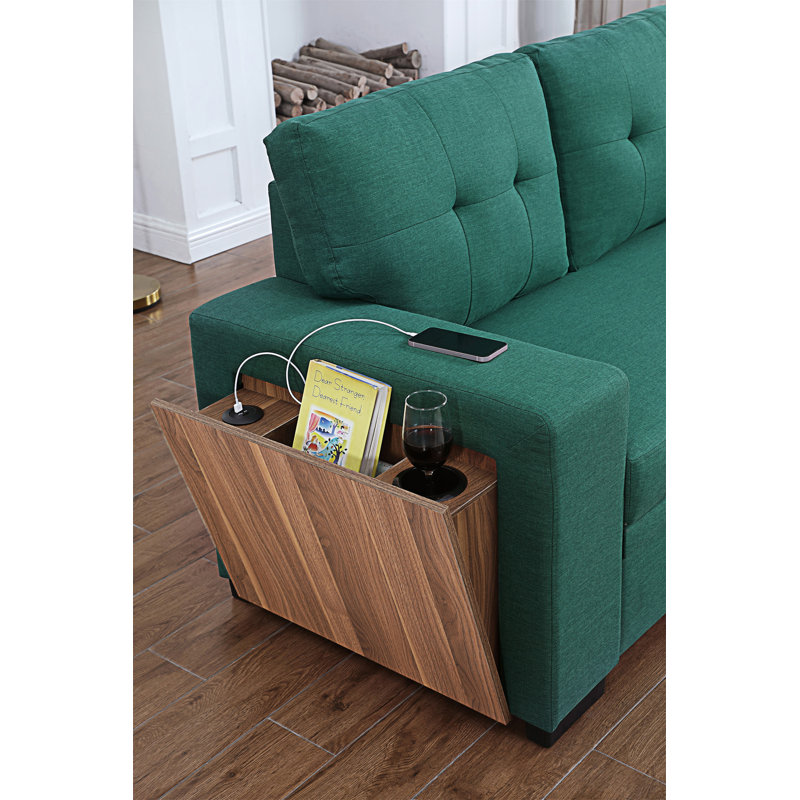 Canapé modulaire 3 pièces rembourré, Vert