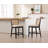 Rustic-Chic Counter Stools With Wicker Backrests And Wide Seats For Kitchen Islands And Bar Counters Set Of 2-1081513659