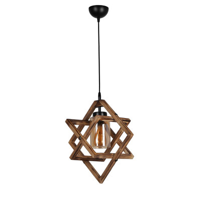 Mayhue Wood Geometric Chandelier