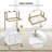 Utility Cart with Hair Dryer Holder and Locking Wheels, Metal Frame