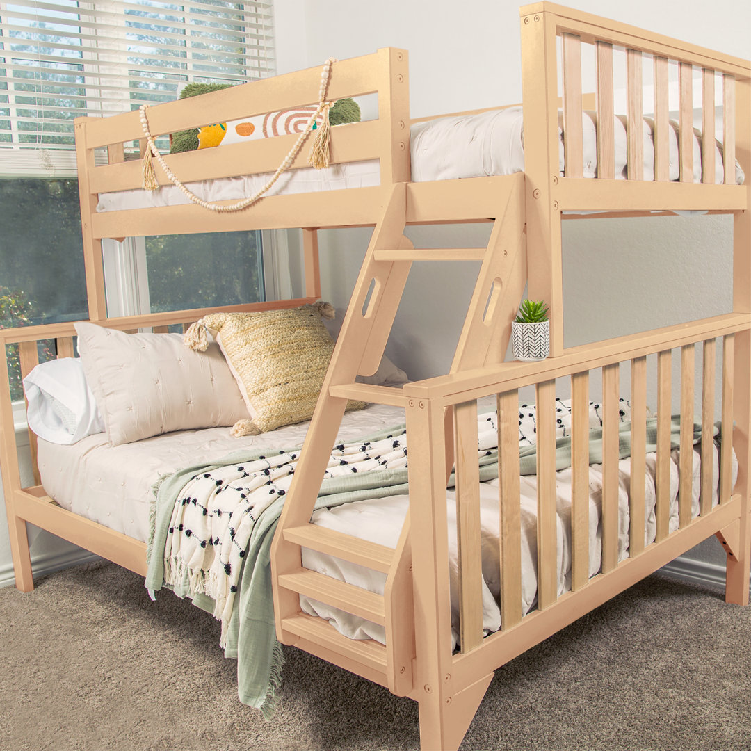Brubaker Twin over Full Solid Wood Standard Bunk Bed Viv + Rae™ 