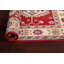 Tapis rouge en laine noué à la main à motif géométrique 3 pi 2 po x 4 pi 8 po