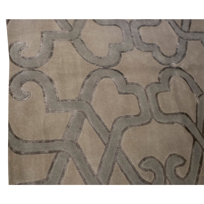 High-Quality Hand-Knotted Ivory Area Rug