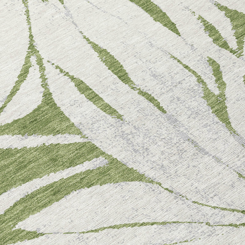 Machine Washable Indoor/Outdoor Oliveras ACN2263 Floral Rug, Rectangle 3' x 5'