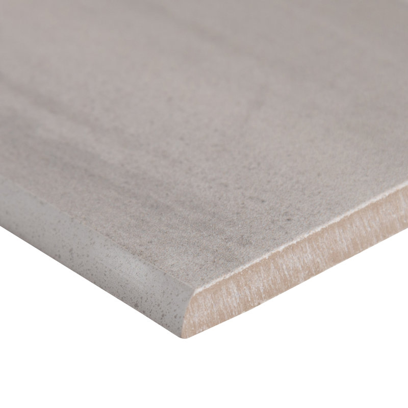 Carreau de faïence en porcelaine mat 3,5 po x 24 po Glacis, Étain