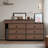 Carmavy Extendable Vanity Makeup Table Home Office Desk with Flip-Top Makeup Mirror and 6 Storage Drawers
