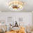 Caged Ceiling Fan With Lights Remote Control,Semi -Embedded Modern Ceiling Fans, 6 Speeds Reversible Blades, 4 LED Bulbs Include(White)-230531248
