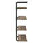 Étagère fonctionnelle noire et rustique à 4 tablettes pour bureau, étagère fonctionnelle en chêne-121115244-121115243