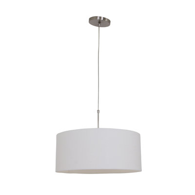 Ellington 1 - Light Silver Drum Pendant