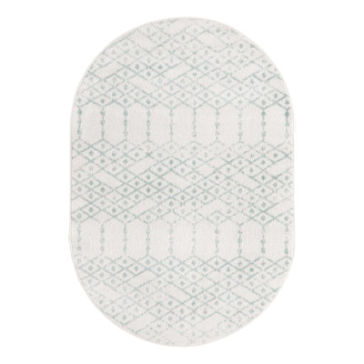 Tapis ivoire à motif géométrique ivoire d'Igon