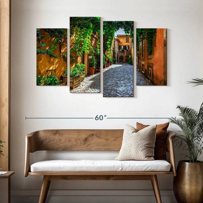 Sirecc Vibrant Trastevere Street, H 32 po x l 52 po
