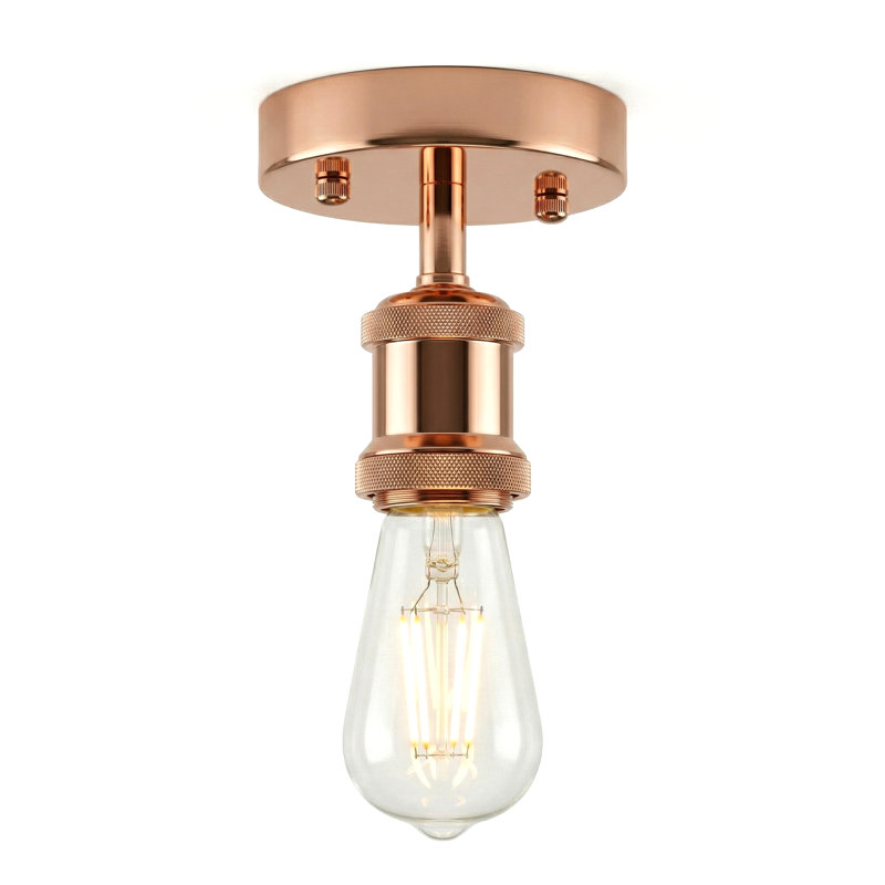Semi Flush Mount, Rose Gold