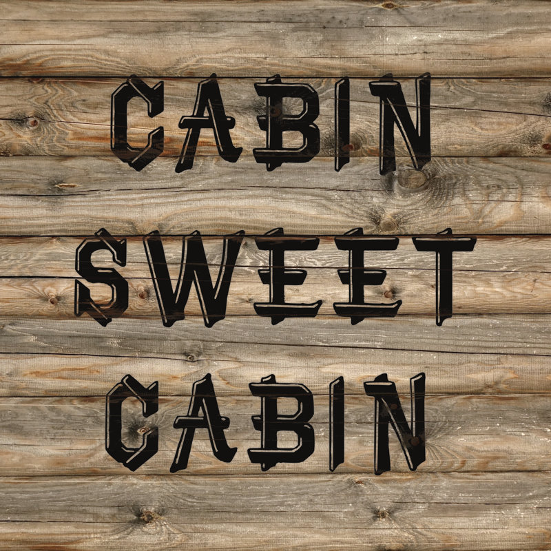 Cabin Sweet Cabin - Wrapped Canvas Print, 30cm H x 30cm W x 3.8cm D
