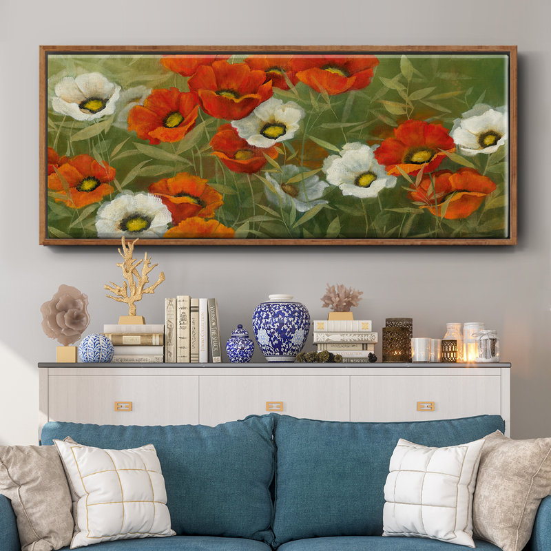 «Poppy Symphony», toile encadrée, H 24 po x l 60 po