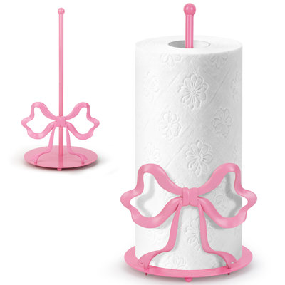 Porte-mouchoirs autoportant à motif d'arc 3D rose (13,62 po x 6,69 po)