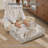 Soft Machine Washable Beige Floral Area Rug-102263489